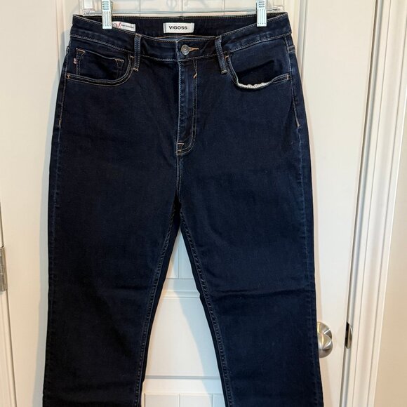 Vigoss Crop Straight Dark Wash Jeans - Picture 1 of 4